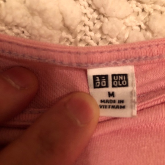 Uniqlo Pink shirt with flutter sleeves - Picture 3 of 3